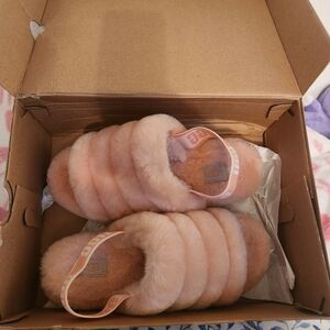 UGG Fluffy Pink Slippers